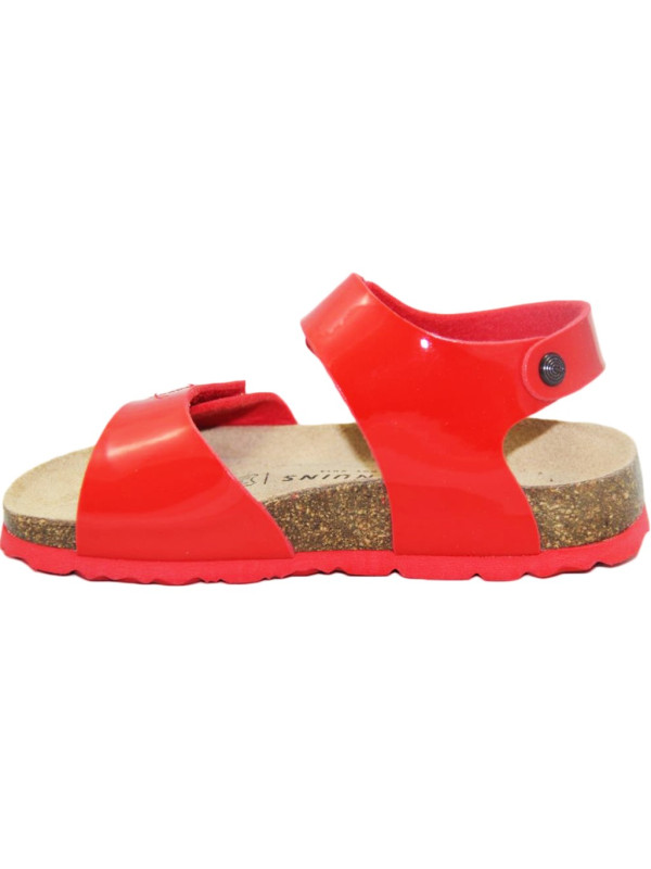 Czerwone Sandały Dla Dziewczynek Na Rzepy Genuins Jean Bio Charol Rojo II gatunek