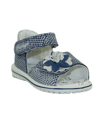 Sandały Buty Primigi 1361711 Dziewczęce Sandały na Rzepy z Ozdobnym Kwiatkiem