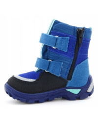 Kozaki Sniegowce Niebieskie Bartek t-21759/532 z Membraną BRTKtex Waterproof II gatunek