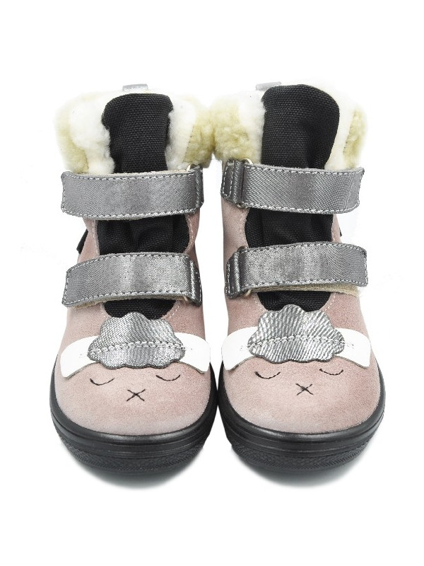 Buty Na Zimę Dla Dziewczynki Kozaczki Mido 22-07 Różowe z Membraną Te-Por