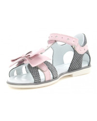 Sandałki dla dziewczynek na lato z odpinaną kokardą Bartek w-36182/1g7