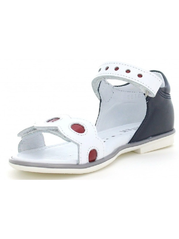 Dziewczęce sandały na lato ze skóry naturalnej Bartek w-86167/h41 II gatunek