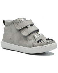 Trzewiki Jesienne Dla Dziewczynek Szare z Brokatem Mido 20-15/30-25