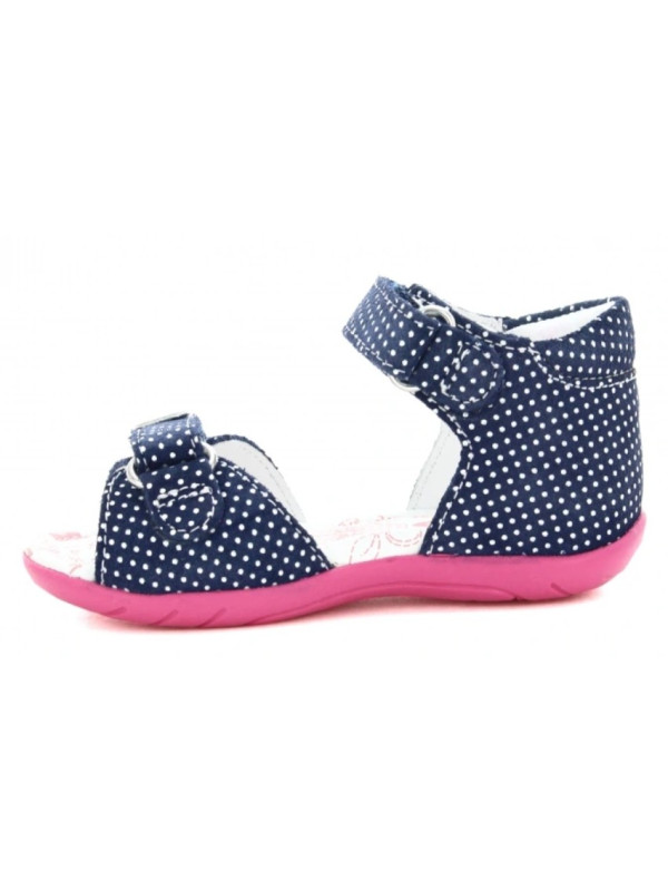 Dziecięce sandałki w kropki do nauki chodzenia Bartek t-11794/1mp II gatunek