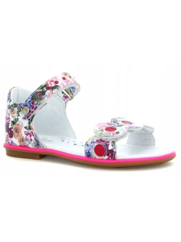 Sandały Buty Kolorowe Sandały na Rzep dla Dziewczynki Bartek t-16167/1g