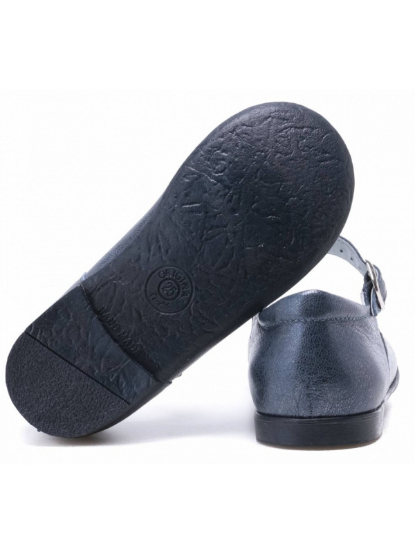 Eleganckie Granatowe Dziewczęce Baleriny Emel e 2672-1