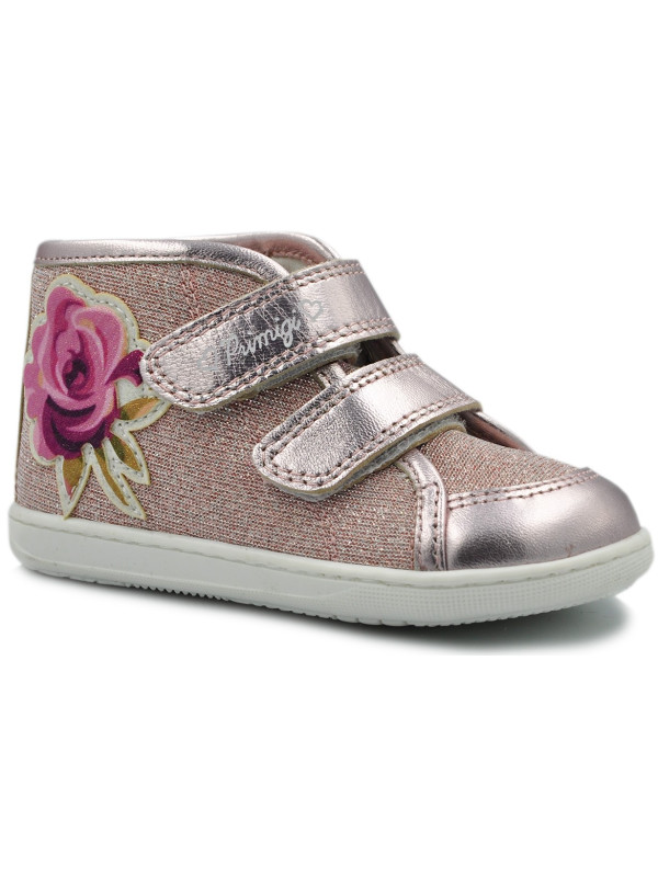 Różowe Półbuty Jesienne Dziewczęce Z Metalicznymi Dodatkami Primigi 3403600