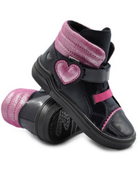Czarne Dziewczęce Trampki Ocieplane Na Zimę Jesień Bartek w-1385-oscp