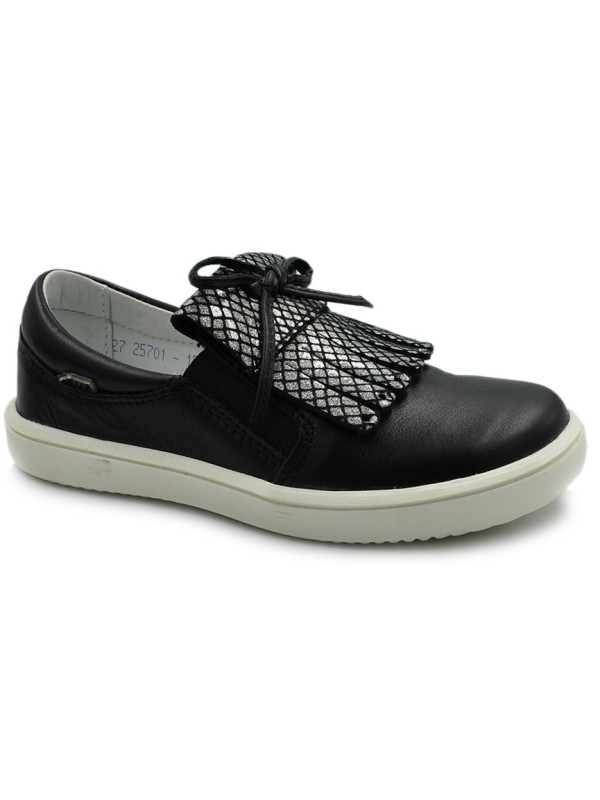 Eleganckie półbuty mokasyny dla dziewczynki ze skóry naturalnej BARTEKw-25701/sz/1rl