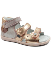 Sandały Buty Bartek 71158-0006 Dziewczęce Sandały na Rzepy - Metaliczny kolor