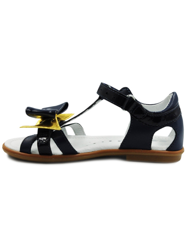 Sandały Buty Bartek w-36182/j36 w-39182/j36 Dziewczęce Sandały na Rzep z ozdobną Kokardką