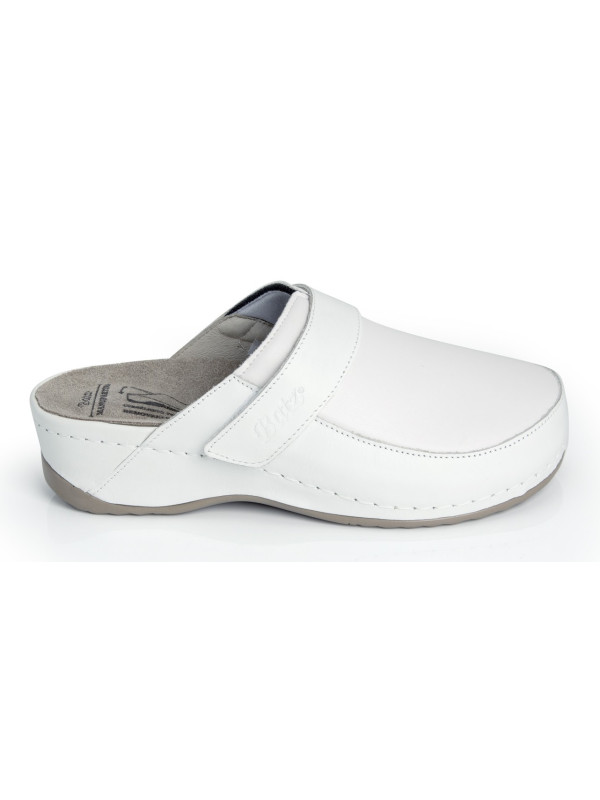 Białe Zdrowotne klapki Batz Elena z wyjmowaną wkładką