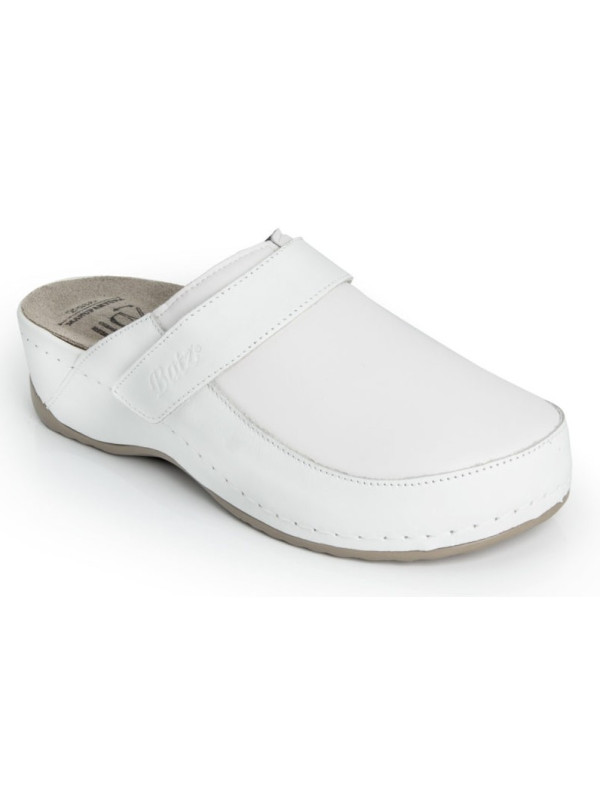 Białe Zdrowotne klapki Batz Elena z wyjmowaną wkładką