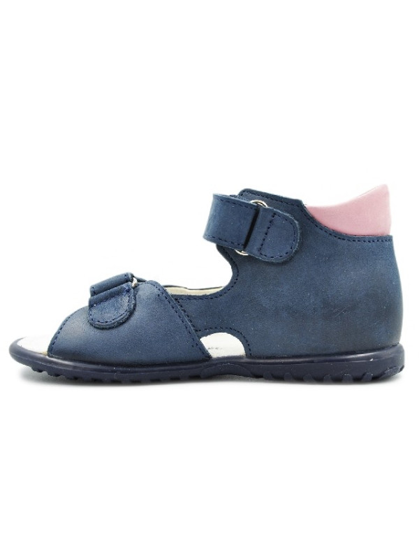 Sandały Buty Emel e 2207-25 Dziewczęce Sandały na Rzepy - Motylek