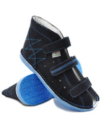 Buty dla chłopca z wysokim zapiętkiem do szkoły na rzepy Danielki