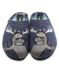 Wygodne Kapcie Męskie Zimowe z Aplikacją Łoś DR BRINKMANN 220004-05