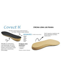 Wkładka Ortopedyczna Wyrównująca Lewa Szeroka Skrót 1,5cm CORRECT H