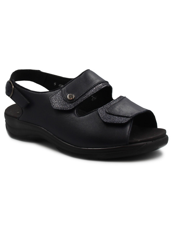 Sandały Szerokie Damskie Solidus Moni Nappa Stretch/Ser Blue/Ocean m