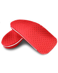 Korekcyjne wkładki do butów na płaskostopie podłużne Correct LS 3/4 kolor czerwony