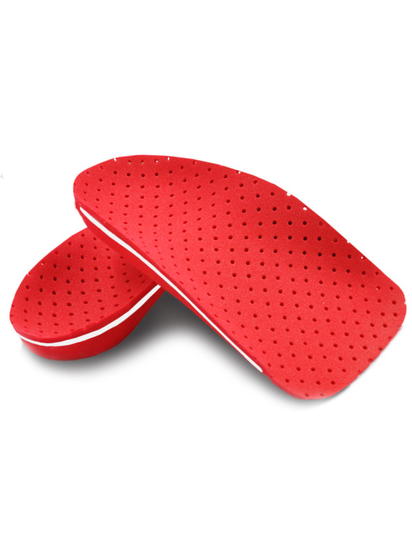 Korekcyjne wkładki do butów na płaskostopie podłużne Correct LS 3/4 kolor czerwony