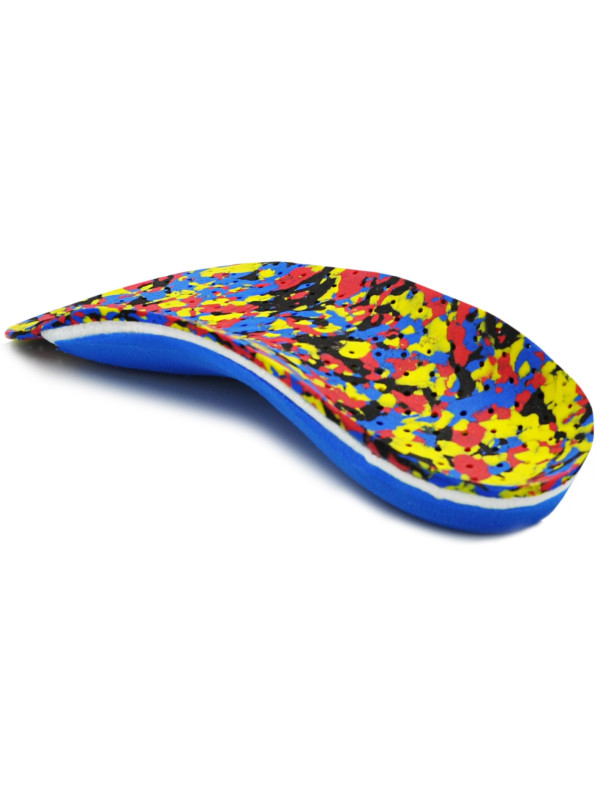 Ortopedyczne wkładki korytkowe na płaskostopie podłużne Correct LS 3/4 kolor kropki ciemny