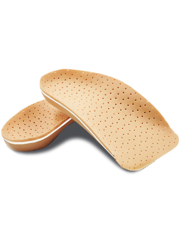 Wkładki do butów ortopedyczne płaskostopie podłużne Correct LS 3/4 kolor beżowy