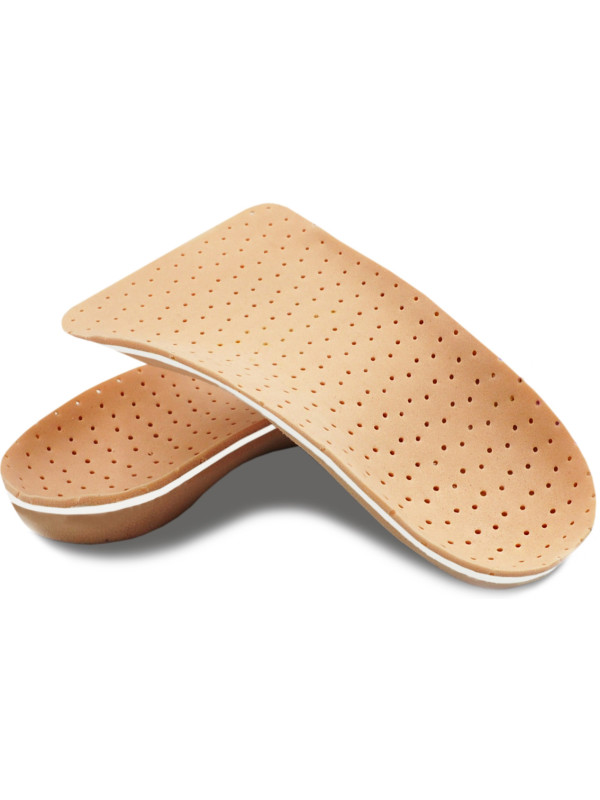 Wkładki do butów ortopedyczne płaskostopie podłużne Correct LS 3/4 kolor beżowy
