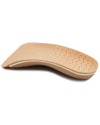 Wkładki do butów ortopedyczne płaskostopie podłużne Correct LS 3/4 kolor beżowy