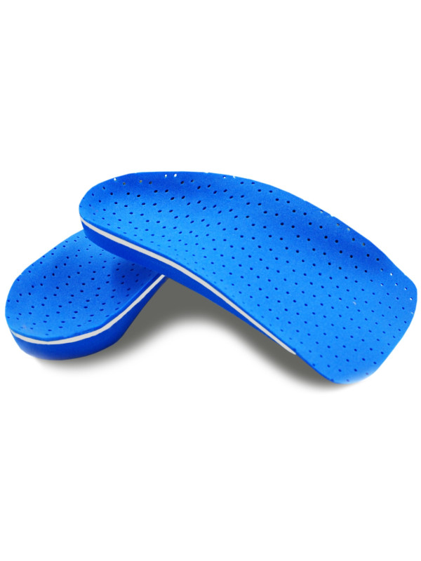 Wkładki ortopedyczne na płaskostopie podłużne Correct LS 3/4 niebieskie
