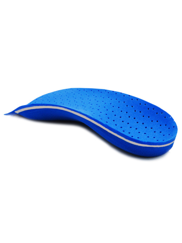 Wkładki ortopedyczne na płaskostopie podłużne Correct LS 3/4 niebieskie