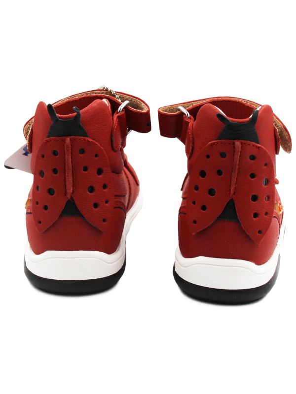 Sandały profilaktyczne dla dziewczynek ze skóry naturalnej MEMO LADYBIRD