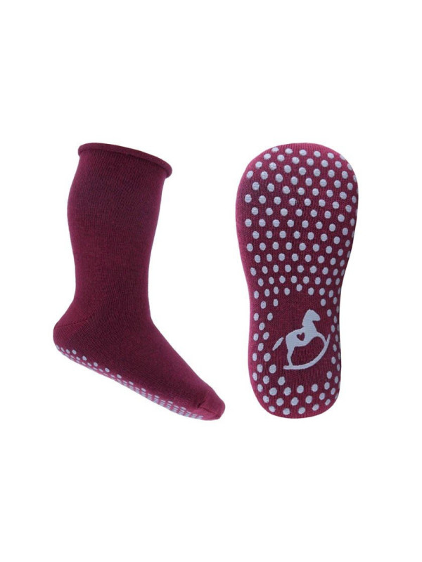 Skarpety Antypoślizgowe Dla Dziewczynek Emel SFA 100-25 Bordowe