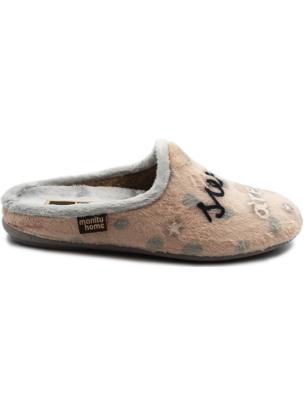 Ciepłe Kapcie Po Domu Damskie Manitu 320093-42 Jesień-Zima