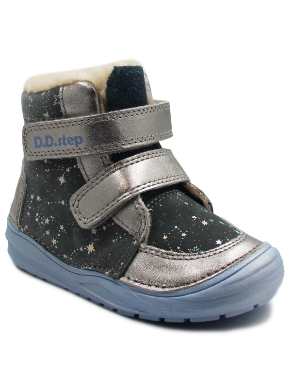 Kozaki Ocieplane Dla Dziewczynek Ocieplane D.D.STEP W071-887A Grey