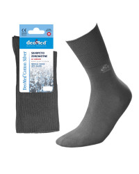 Skarpetki z jonami srebra dla diabetyków szare DeoMed Cotton Silver