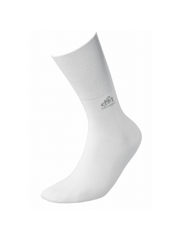 Białe Skarpety Bezuciskowe DeoMed Cotton Silver