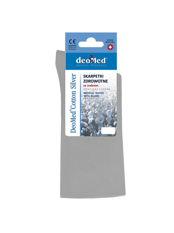 Skarpety Zdrowotne z Jonami Srebra DeoMed Cotton Silver