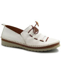 Półbuty Damskie Mokasyny Eleganckie Manitu 840089-03 weiß