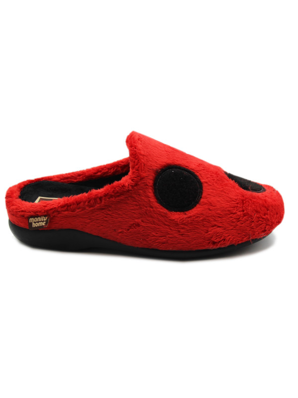 Kapcie Damskie Na Zimę Pluszowe Biedronka Manitu-Home 320103-04