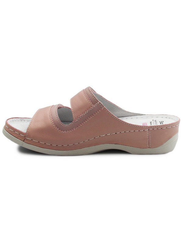 Różowe klapki Batz Rea z żelową wkładką i Memory Foam