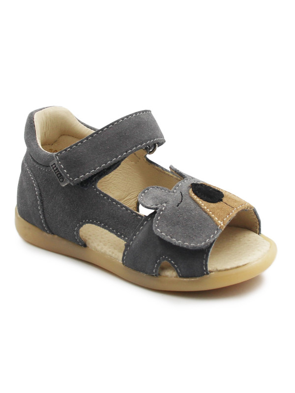 Szare Sandały Chłopięce Z Misiem Mido 21-23