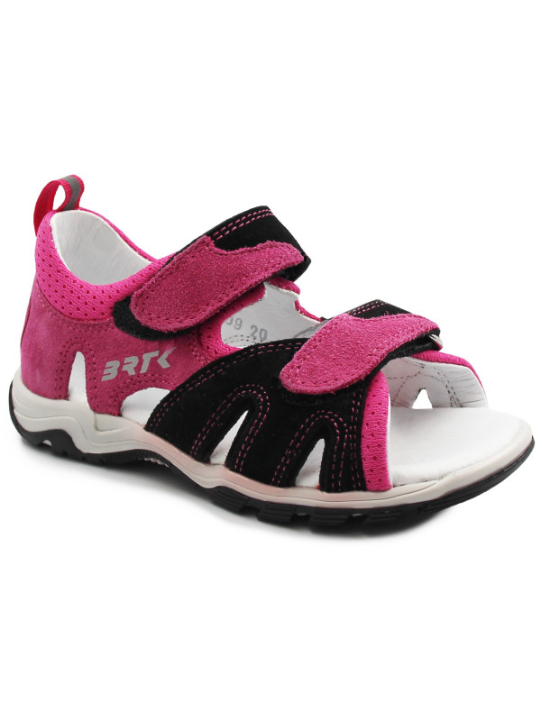 Sandały dziewczęce Bartek 16187-009 czarny-cyklamen