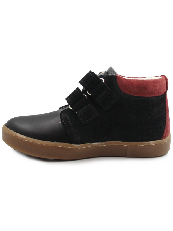 Półbuty Dla Chłopców na Wiosnę Skórzane Ameko Teo-czarny