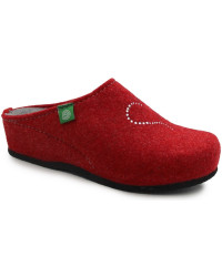 Kapcie po domu na zimę damskie czerwone Dr Brinkmann 330008-04