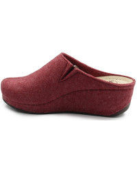 Domowe klapki na koturnie czerwone Scholl Iverness Wedge med mf308981609 Rose
