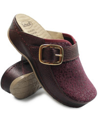 Buty po domu damskie Scholl Gemini Buckle med mf308851008 Bordeaux