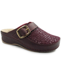Buty po domu damskie Scholl Gemini Buckle med mf308851008 Bordeaux