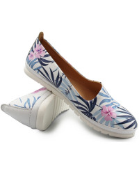 Wygodne balerinki ze skóry naturalnej do pracy na lato Dlastopy 01