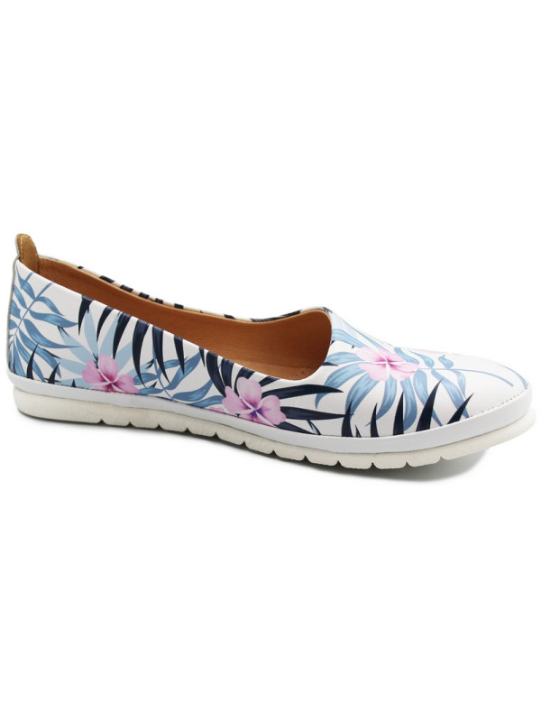 Wygodne balerinki ze skóry naturalnej do pracy na lato Dlastopy 01