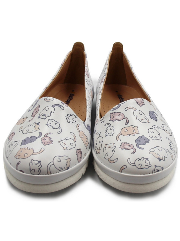 Baleriny dla kobiet na wiosnę ze skóry naturalnej Dlastopy 05